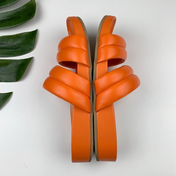 Vionic Mayla Slides Sandals Orange Double Padded Straps Slip On Women's 8.5 - Picture 8 of 11